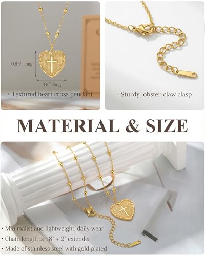 Jeka Confirmation Gifts for Teen Girls-Cross Necklace for Daughter Granddaughter Niece Sister