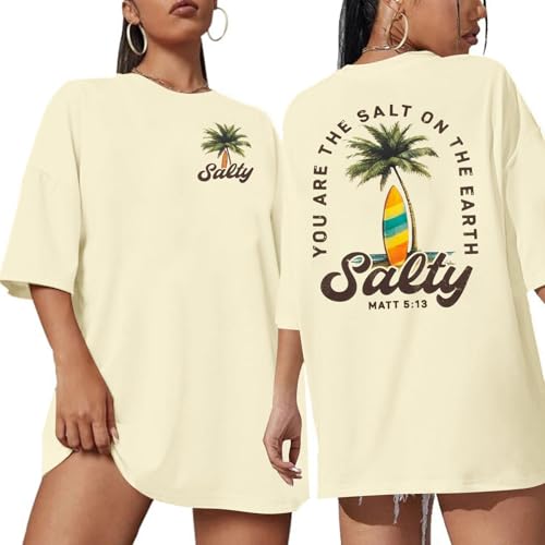 ASTANFY Oversized Tshirts for Women: Deserve Day Shirt Funny Skeleton Shirts Casual Oversized Graphic Tees Tops - color: Apricot3, size: Small