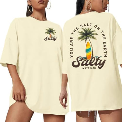 ASTANFY Oversized Tshirts for Women: Deserve Day Shirt Funny Skeleton Shirts Casual Oversized Graphic Tees Tops - color: Apricot3, size: Small