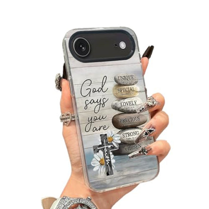 God Cross Wood Grain Phone Case Compatible with iPhone 17 Air Case - color: Pattern 3, size: for iPhone 17 Air