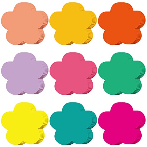 Geyee 108 Pcs Flower Cutouts Paper Bulletin Board Decor 3.5 in Die Cut - size: 3.5 Inches, style: Flower