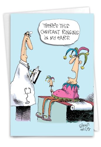 NobleWorks - Funny Get Well Greeting Card with 5 x 7 Inch Envelope (1 Card) Constant Ringing 9734 - style: Constant Ringing