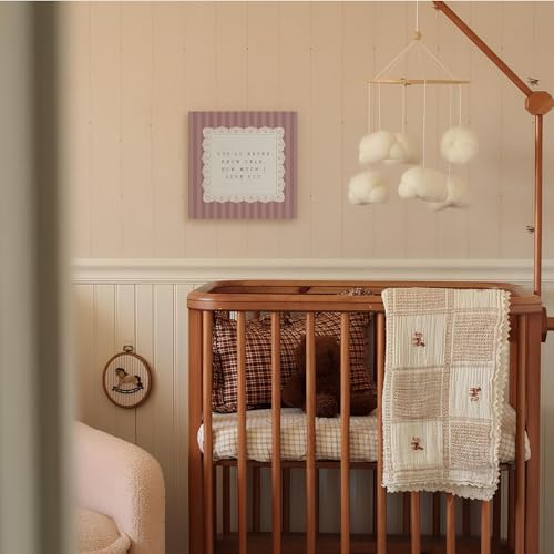 Girl Nursery Decor Wooden Box Sign, - color: You'll Never Know Dear How Much I Love You-5x5