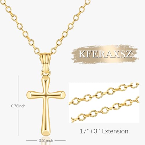 Cross Necklace for Women 14K Gold Cross Necklaces for Women