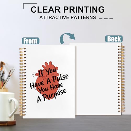 Anatomical Heart Christian Spiral Notebook 5.5x8.3 - color: White Anatomical Heart
