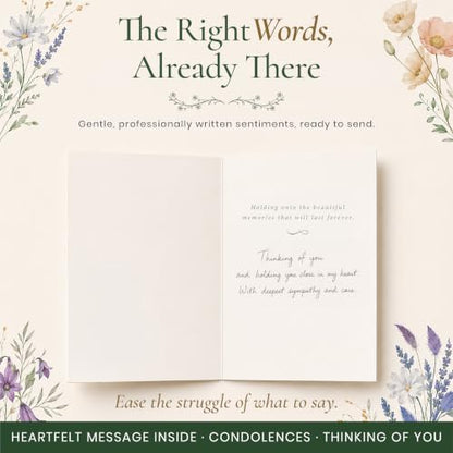24 Box of Sympathy Cards with Envelopes - 4×6", 300 GSM - color: Floral