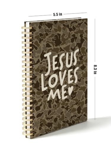 Christian Jesus Bible Verse Notebook Journal for Women 5.5x8.3 - color: jesus loves me