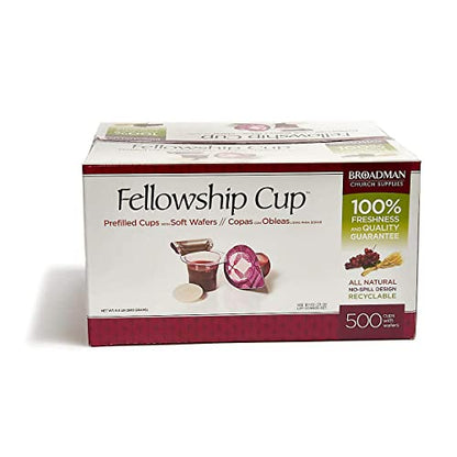 Broadman Pre-filled Communion Fellowship Cup Juice and Wafer Set, 500 Count - size: 500 Count (Pack of 1)