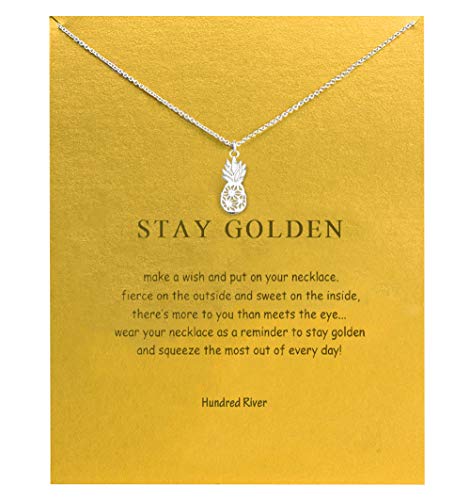 Baydurcan Silvery Necklace for Women Pendant Chain Friendship Necklace Gift - style: Pineapple s