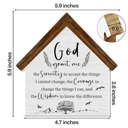 Christian Home Decor, Serenity Prayer God Grant Me Serenity Courage Wisdom - color: god