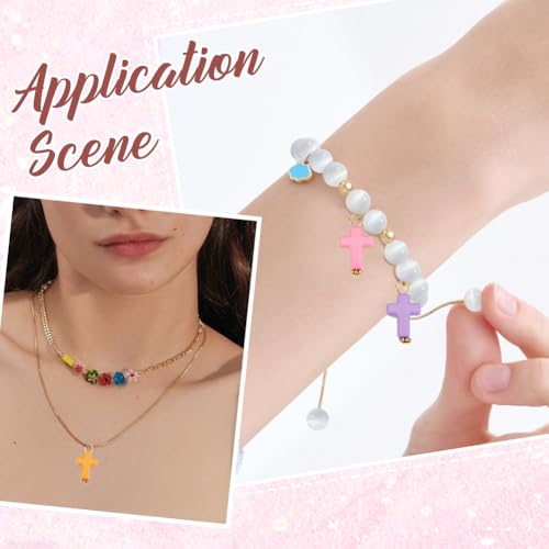 SUNNYCLUE 1 Box 150 Pcs Small Acrylic Cross Charms Plastic Cross Charms Bulk Little Colorful Candy Color Cute Festivals Easter Pendants for Jewelry Making DIY Crafts Necklace Bracelet Earrings - style: Cross 1