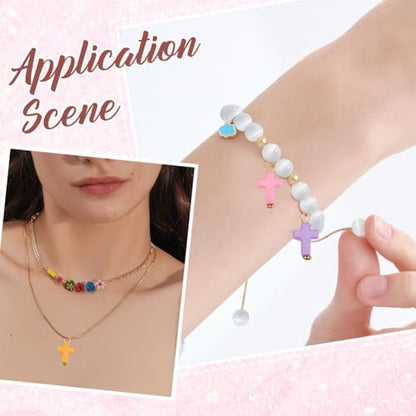 SUNNYCLUE 1 Box 150 Pcs Small Acrylic Cross Charms Plastic Cross Charms Bulk Little Colorful Candy Color Cute Festivals Easter Pendants for Jewelry Making DIY Crafts Necklace Bracelet Earrings - style: Cross 1