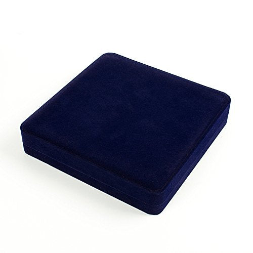 Jewelry Set Velvet Box Necklace Earring Ring Necklace Bracelet Gift Display Case Wedding Jewelry Storage Holder (Royal Blue) - color: Royal Blue