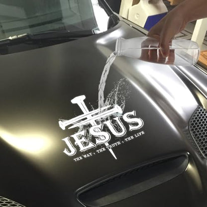 Premium Jesus The Way The Truth The Life Car Decal – Premium Christian Cross Sticker, Faith Vinyl Decal for Car, Truck, Laptop, Christian Gift (Size 9x9 inches) - size: Size 9x9 inches