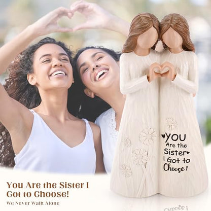 Friendship Gift for Women, Best Friend Birthday Gift, Friendship Figurines - color: White-friendship