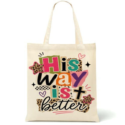 Faith Canvas Tote Bag, Christian Gifts for Women Mama Sister Inspirational Bible Verse Birthday Christmas - color: Bible Verse 881