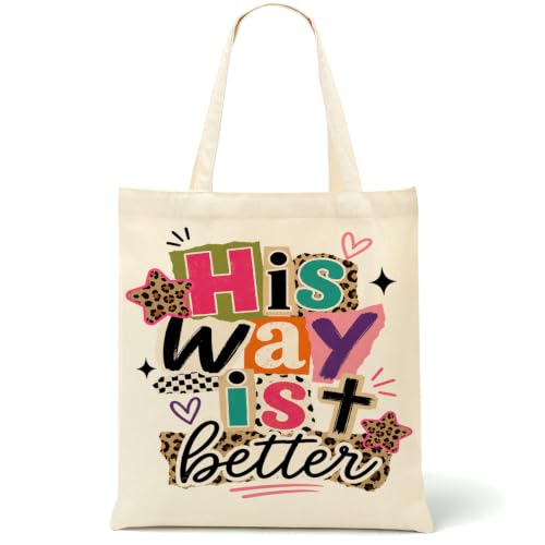 Faith Canvas Tote Bag, Christian Gifts for Women Mama Sister Inspirational Bible Verse Birthday Christmas - color: Bible Verse 881