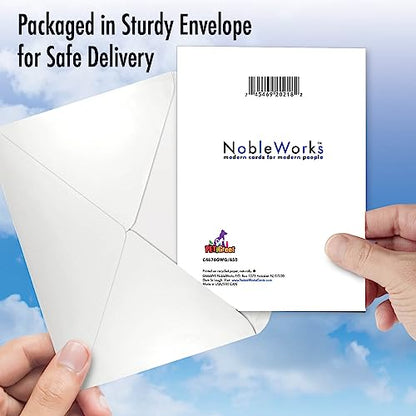 NobleWorks - Funny Get Well Greeting Card with 5 x 7 Inch Envelope (1 Card) For Fox Sake C4676GWG - style: For Fox Sake