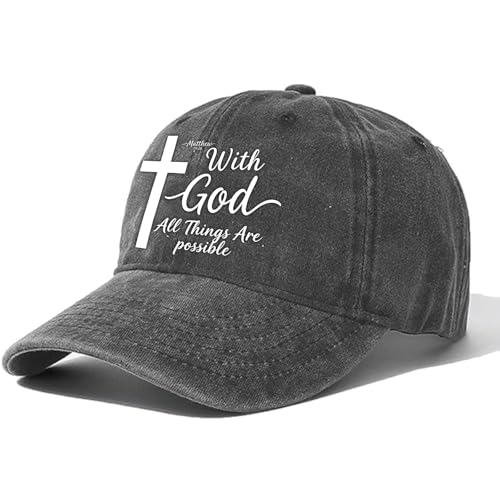 Christian Baseball Cap for Men & Women - Embroidered Jesus Cross Hat, Adjustable Christian Gifts - color: Christian-themed Hats-18