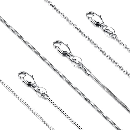 YADOCA Silver Stainless Steel Necklace for Women Non Tarnish Chain Necklace