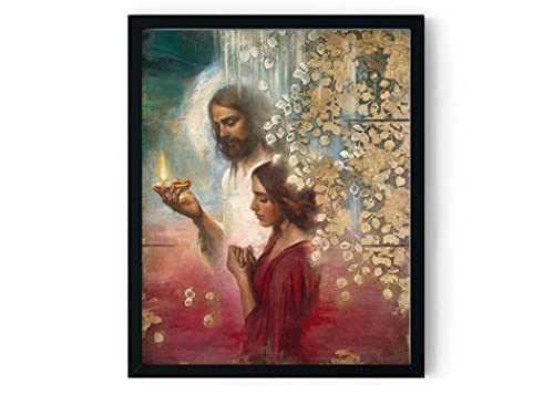 Guiding Light by Annie Henrie Nader, Picture of Jesus, Unframed, 8x10 Print - size: 12"L x 9.5"W