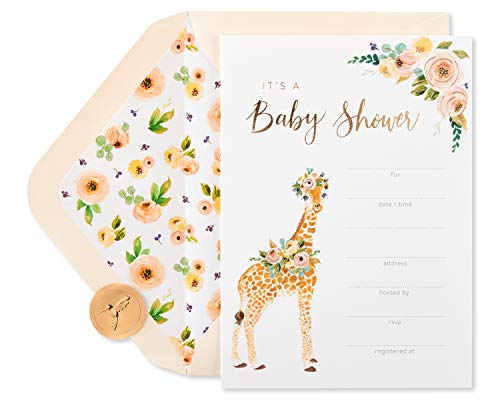 Papyrus Baby Shower Invitations, Giraffe (20-Count) - color: Giraffe