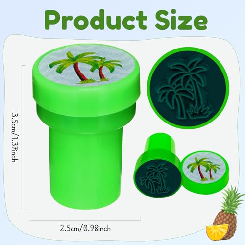 Cinrobiye 24 Pcs Hawaiian Luau Stampers for Kids, Tropical Party Favor Set, Hawaii Theme Stampers with Palm Tree Hibiscus Surf Designs, Luau Birthday Party Supplies, Classroom Rewards, Goody Bags - color: Hawaiian Luau