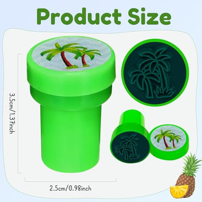 Cinrobiye 24 Pcs Hawaiian Luau Stampers for Kids, Tropical Party Favor Set, Hawaii Theme Stampers with Palm Tree Hibiscus Surf Designs, Luau Birthday Party Supplies, Classroom Rewards, Goody Bags - color: Hawaiian Luau