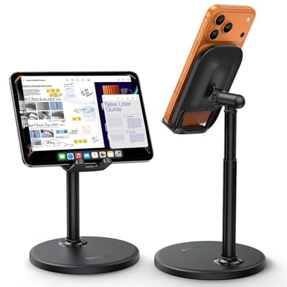 Lamicall Cell Phone Stand for Desk - [Height Angle] Adjustable Phone Holder - color: Black