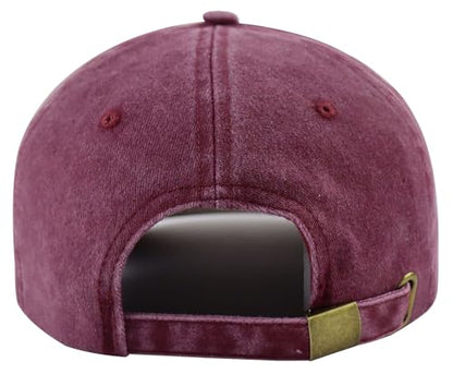 Cross Jesus Hats for Men Women, Adjustable Cotton Embroidered Christian Redeemed Baseball Cap - color: Red