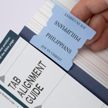 UPAFEXXI-Laminated Bible Tabs with Book Summaries, Bible Study Supplies - color: Summaries Blue2
