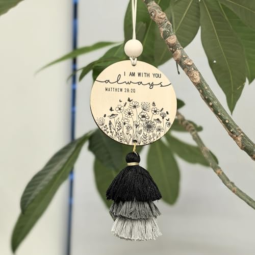 Christian Car Charm Cute Rear View Mirror Accessories for Women - color: Black