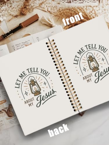 ISANOU Let Me Tell You About My Jesus Journal Notebook for Women Teen Girls - color: let me tell you about my jesus