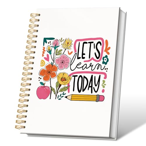 VONTP Teacher Floral Gifts Spiral Notebook Journal, 5.5x8.3 Inch - color: 003-teacher