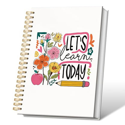 VONTP Teacher Floral Gifts Spiral Notebook Journal, 5.5x8.3 Inch - color: 003-teacher