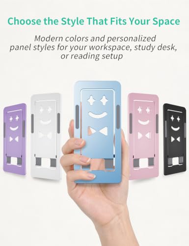 Aoviho Foldable Cell Phone Stand for Desk, Portable Phone Holder,Sky Blue - color: Sky blue