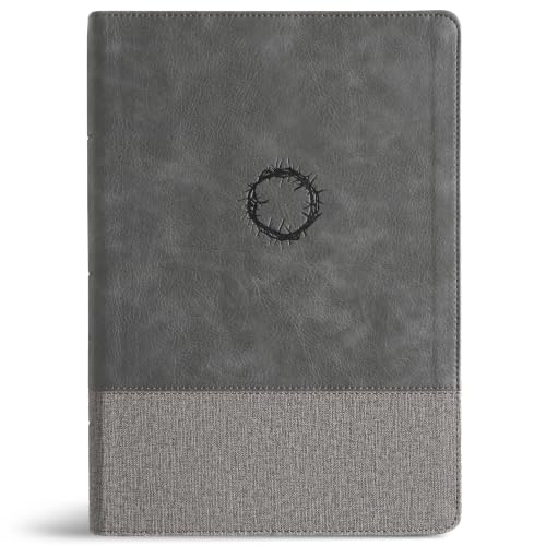 CSB Super Giant Print Reference Bible, Optimal Type, Digital Study Edition, Charcoal LeatherTouch, Red Letter, Presentation Page, Robust Cross-Reference System, Full-Color Maps