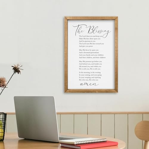 comurdyo The Blessing Bible Verse Wall Art, 16"×11", Wood - color: The Blessing (Wood), size: 16"L x 11"W