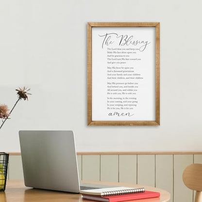 comurdyo The Blessing Bible Verse Wall Art, 16"×11", Wood - color: The Blessing (Wood), size: 16"L x 11"W