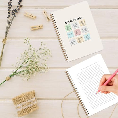 Note to Self Mental Health Journal，Inspirational Spiral Notebook - color: Notes to self