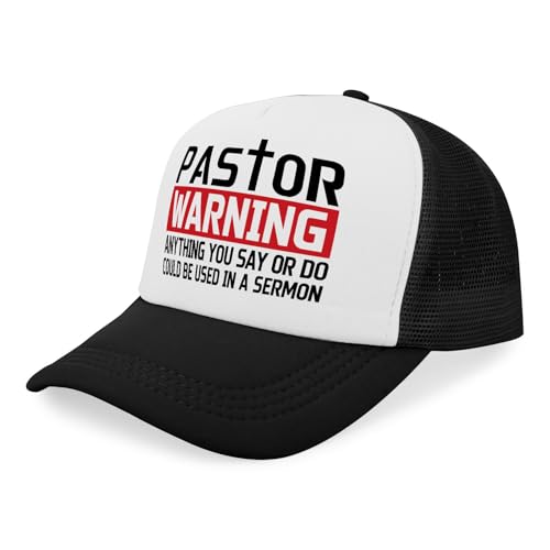 Y'Alls Need Jesus Hats Funny Cap for Grandma - color: Pastor Warning Anything You Says Or Do Could Be Used in a Sermonallblack3