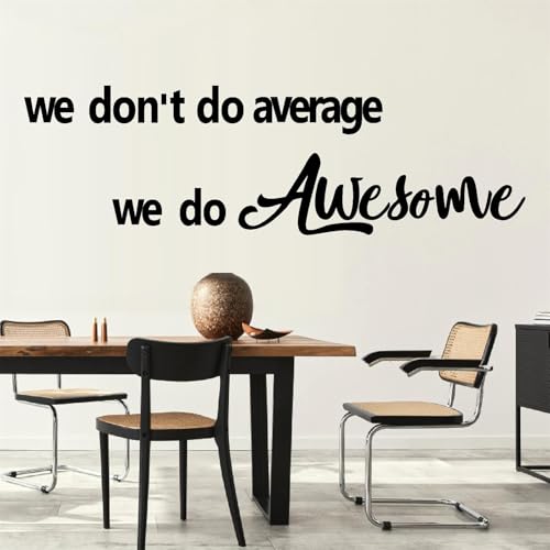 Vinyl Office Wall Decal Gym Inspirational Work Quotes Wall Decals Motivational Work Stickers Black Lettering Decals Inspirational Art Stickers for Company Office School Classroom Decor - color: Awesome