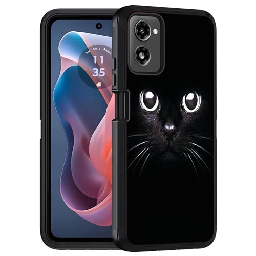 Designed for Moto G Power 5G 2024 Case, Military Grade Heavy Duty 3-Layer Shockproof Full-Body Protective Cover for Motorola Moto G Power 5G 2024, Cute Cat Face - color: Cute Cat Face