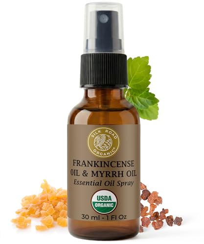 Silk Road Organic Frankincense Oil & Myrrh Body Ache Spray, USDA Certified - size: 1 Fl Oz (Pack of 1)