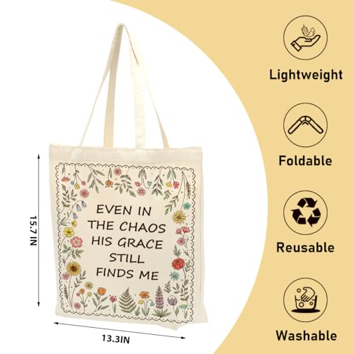 Faith Canvas Tote Bag, Christian Gifts for Women Mama Sister Inspirational Bible Verse Birthday Christmas - color: Bible Verse 858