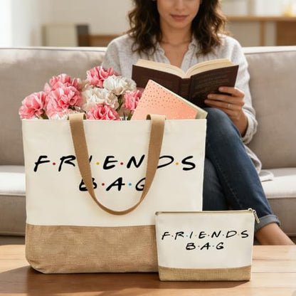 FriendsTote Bag, Funny gift Friend Tote bag, Best friend Makeup Bag, for Women Men Best Friends Birthday Gift - color: Friendsbag 0153