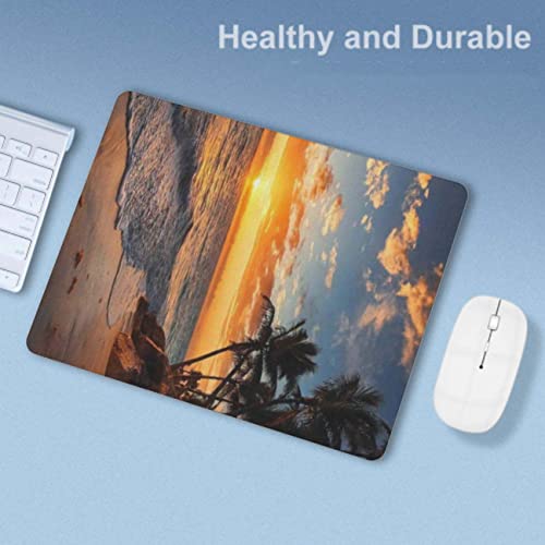 Sunset Beach Mouse Pad, Square Mousepad,Waterproof Mouse Mat Non-Slip Rubber Base MousePads for Office Home Laptop Travel, 9.5"x7.9"x0.12" Inch - color: S1003