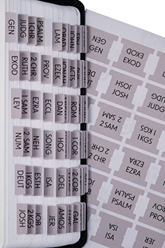 DiverseBee Laminated Bible Tabs (Large Print, Easy to Apply), Bible Tabs Old and New Testament, Bible Study Journaling Supplies, Bible Accessories, Index Tabs, 72 pcs (Clay) - color: Clay