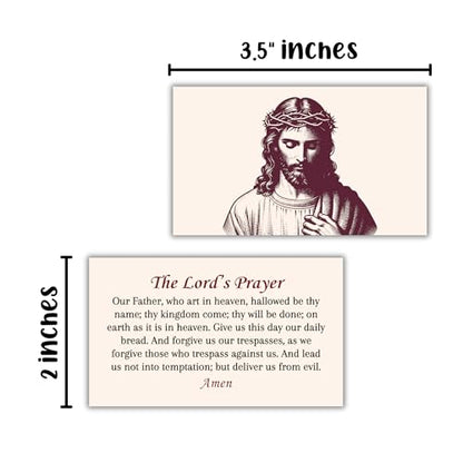 The Lord’s Prayer Wallet Card 30pk 2x3.5” Book Mark Christian Scripture Praying Encouragement Modern Minimalist Matthew 6:9 Disciples Bible Verse