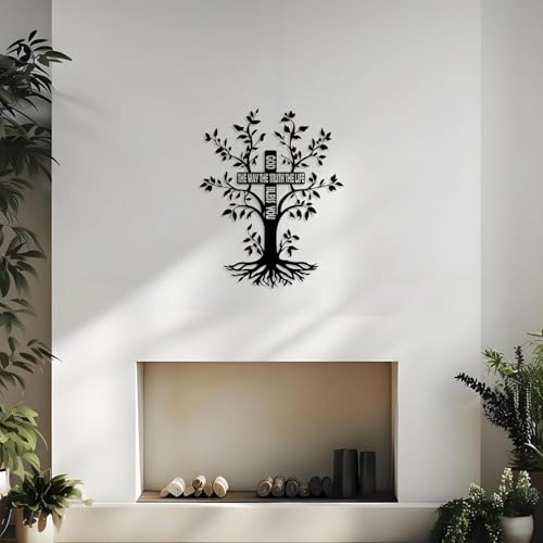 Harikikochuu Jesus Cross and Tree of Life Metal Wall Art, Christian Wall Decor Inspirational Home Decor for Living Room, Bedroom, Church. (Size:16.1 * 12.6in)